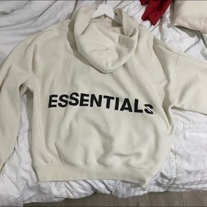 Fog essentials cream graphic hoodie